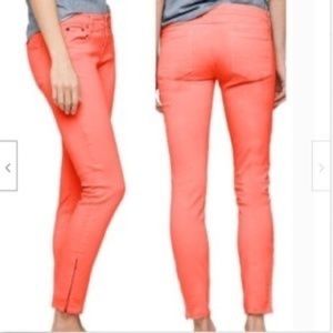 J. Crew women’s coral orange corduroy toothpick pants size 31